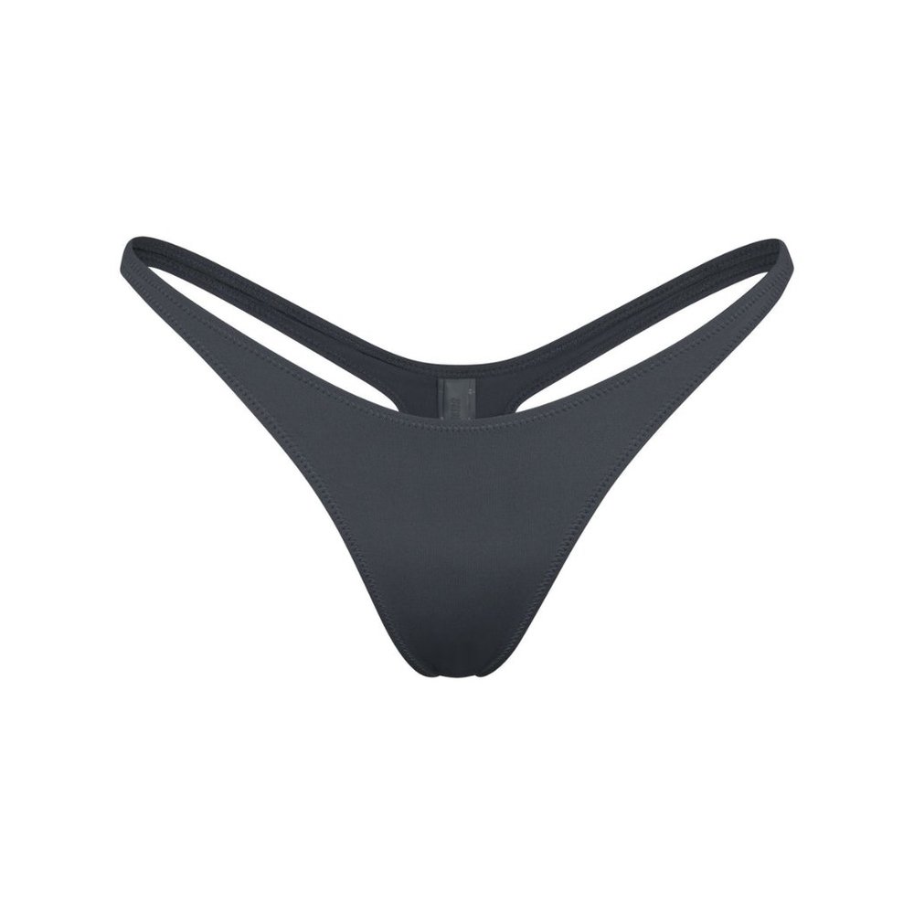 NT303 SKIMS NWT Skims Onyx Swim THONG GUNMETAL 2X